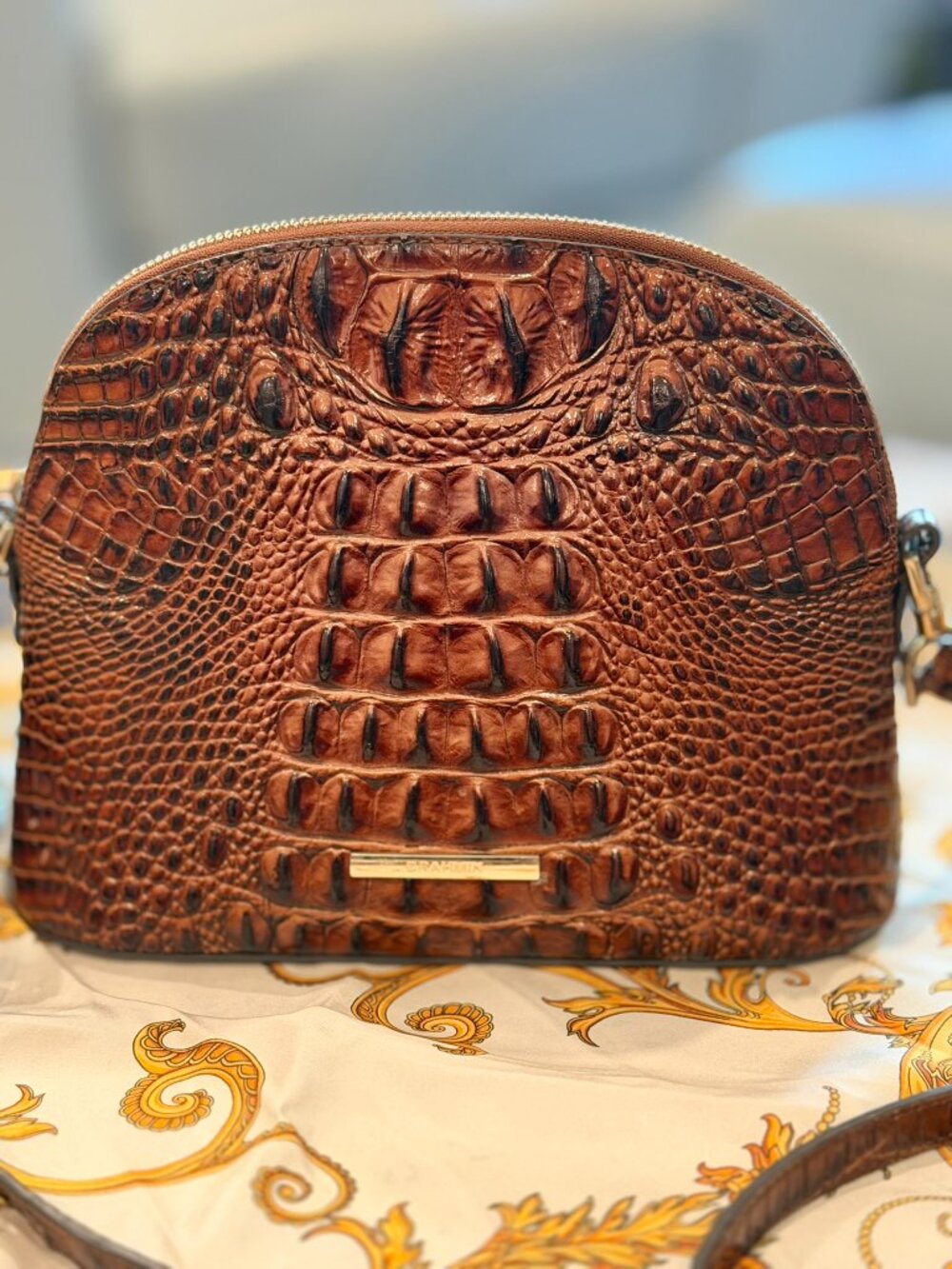 Brahmin Pecan Melbourne Small Georgina dome crossbody bag